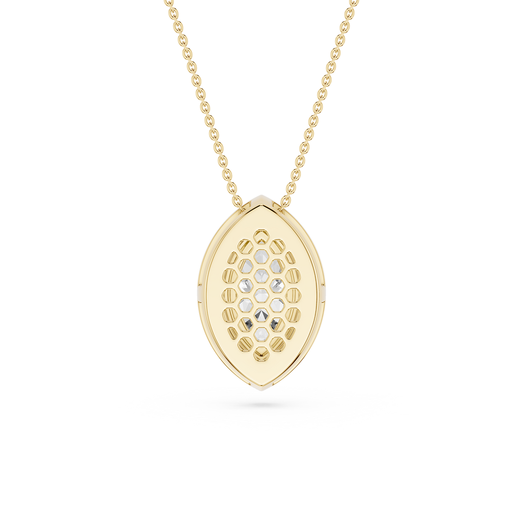 Marquise Lab Grown Diamond Halo Pendant