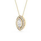 Marquise Lab Grown Diamond Halo Pendant