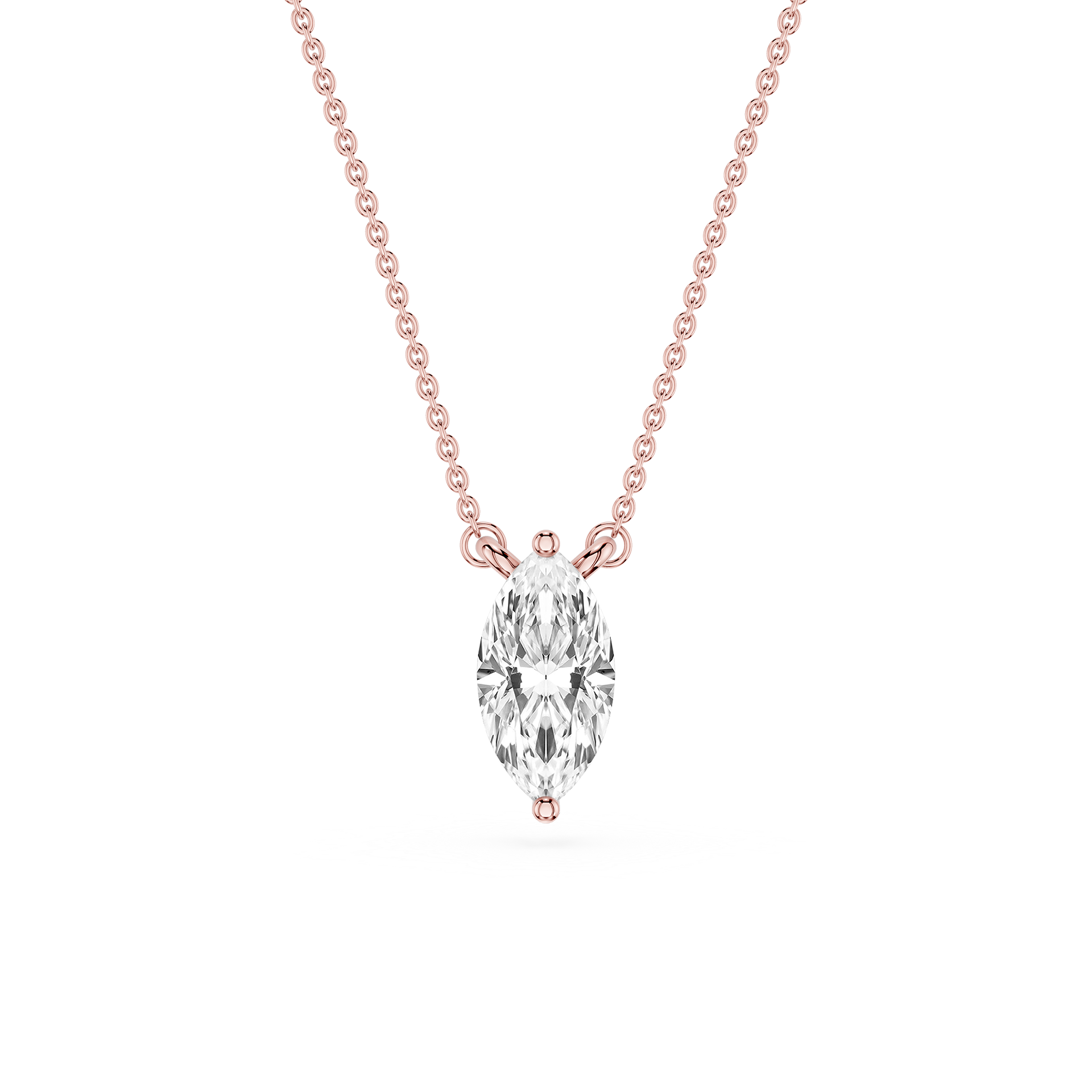 Marquise Lab Grown Diamond Solitaire Pendant