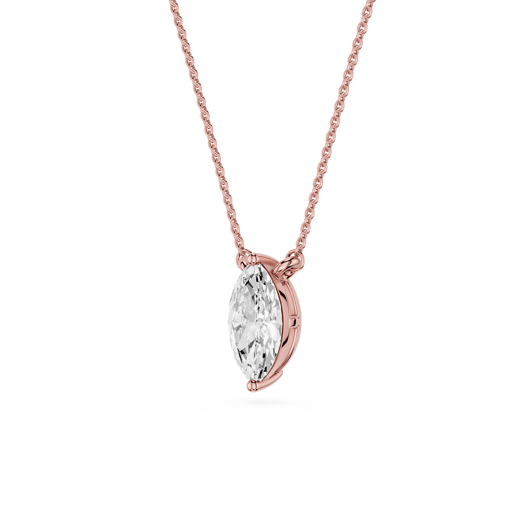 Marquise Lab Grown Diamond Solitaire Pendant