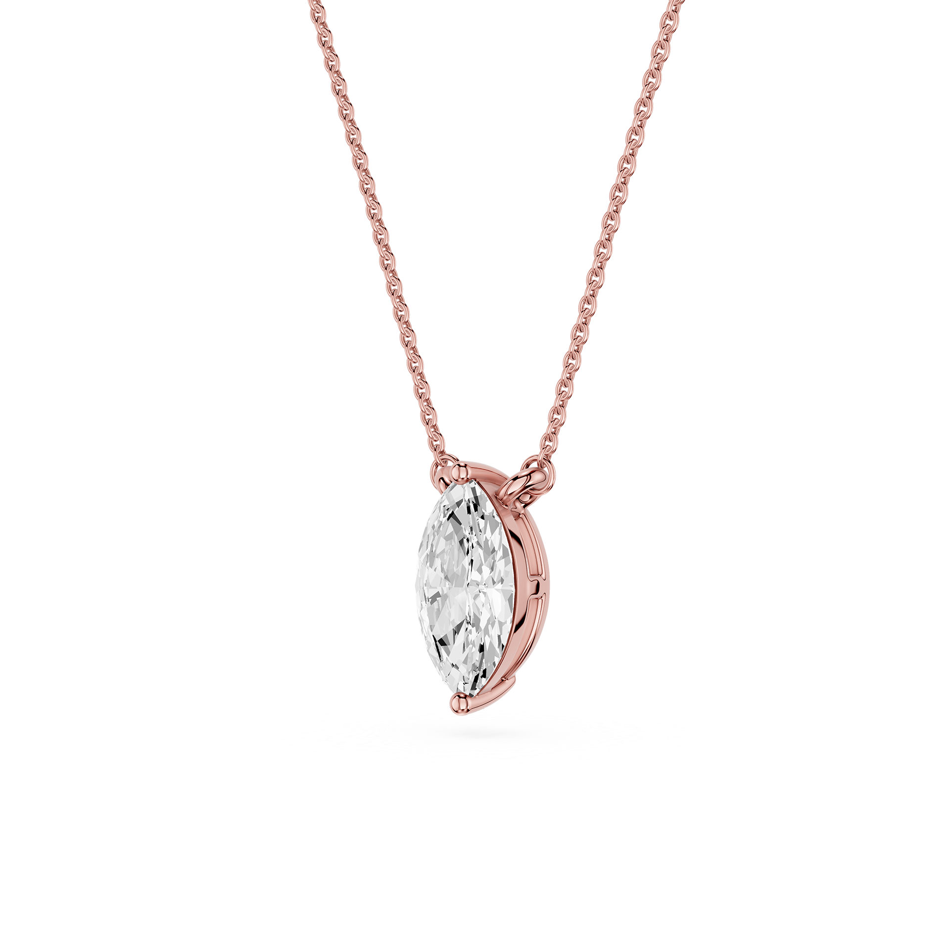 Marquise Lab Grown Diamond Solitaire Pendant