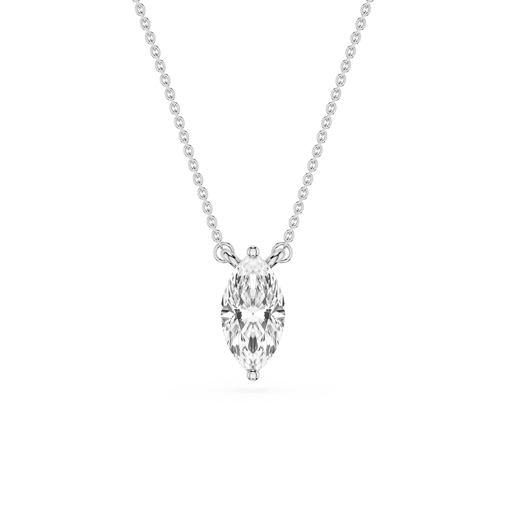 Marquise Lab Grown Diamond Solitaire Pendant