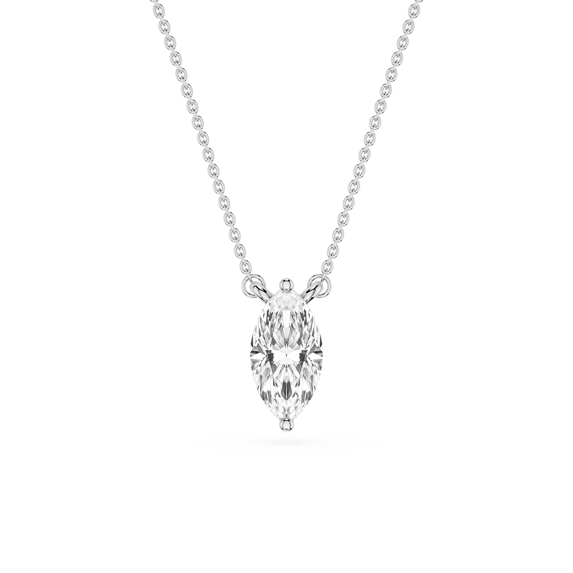 Marquise Lab Grown Diamond Solitaire Pendant