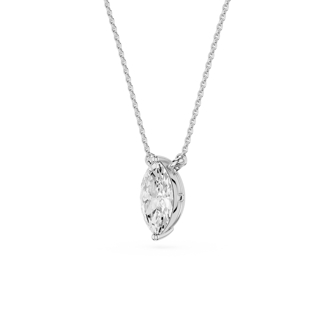 Marquise Lab Grown Diamond Solitaire Pendant