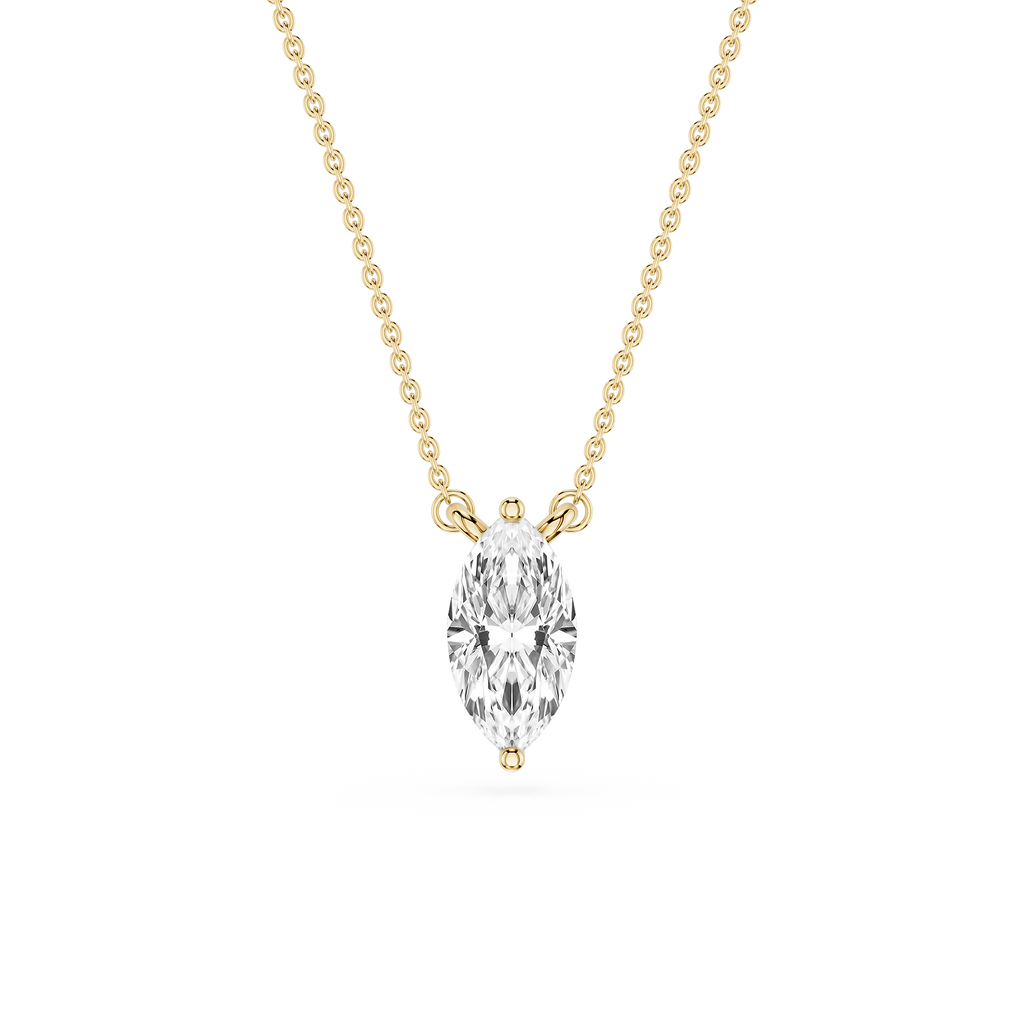 Marquise Lab Grown Diamond Solitaire Pendant
