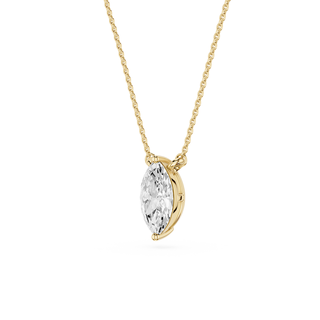 Marquise Lab Grown Diamond Solitaire Pendant