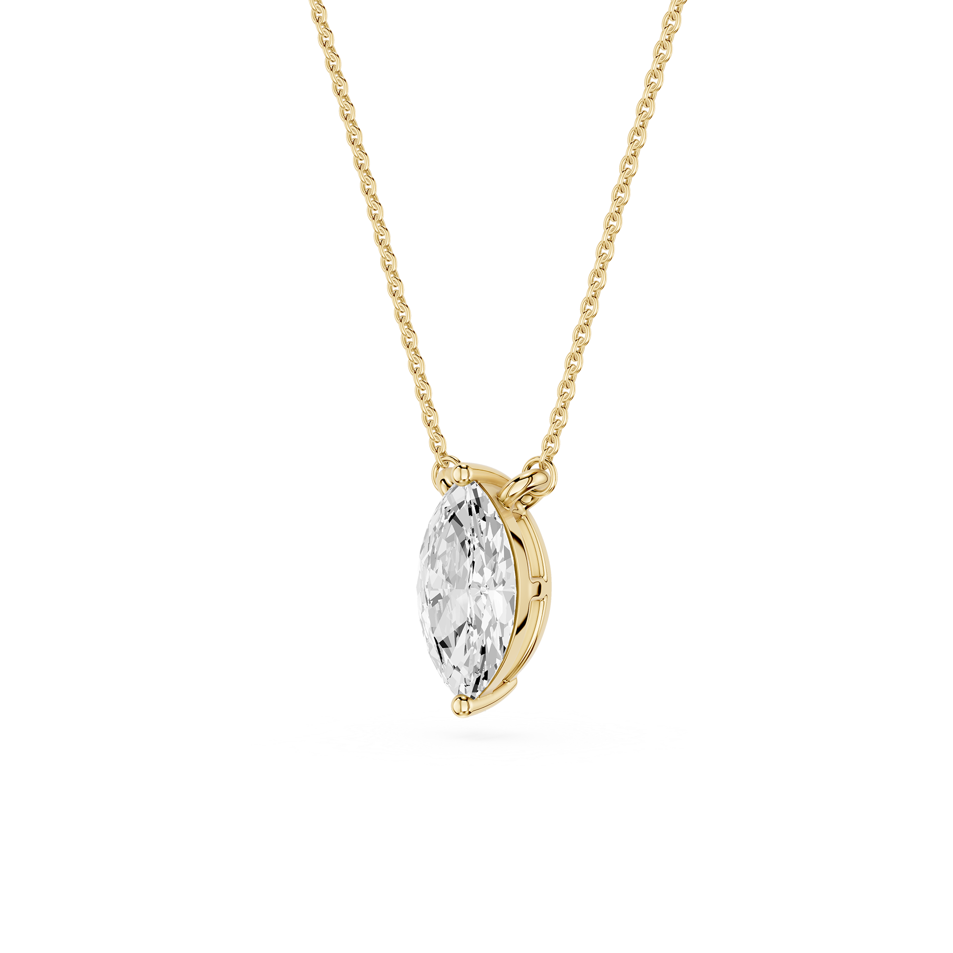 Marquise Lab Grown Diamond Solitaire Pendant