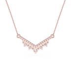 Lab Grown Diamond Round V Shape Necklace