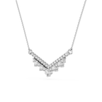 Lab Grown Diamond Round V Shape Necklace
