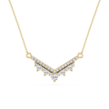Lab Grown Diamond Round V Shape Necklace