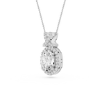 Oval Lab Grown Diamond Halo Pendant