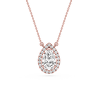Pear Lab Grown Diamond Halo Pendant