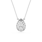 Pear Lab Grown Diamond Halo Pendant