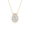 Pear Lab Grown Diamond Halo Pendant