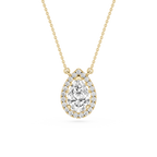 Pear Lab Grown Diamond Halo Pendant