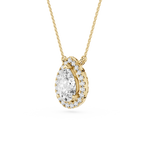 Pear Lab Grown Diamond Halo Pendant