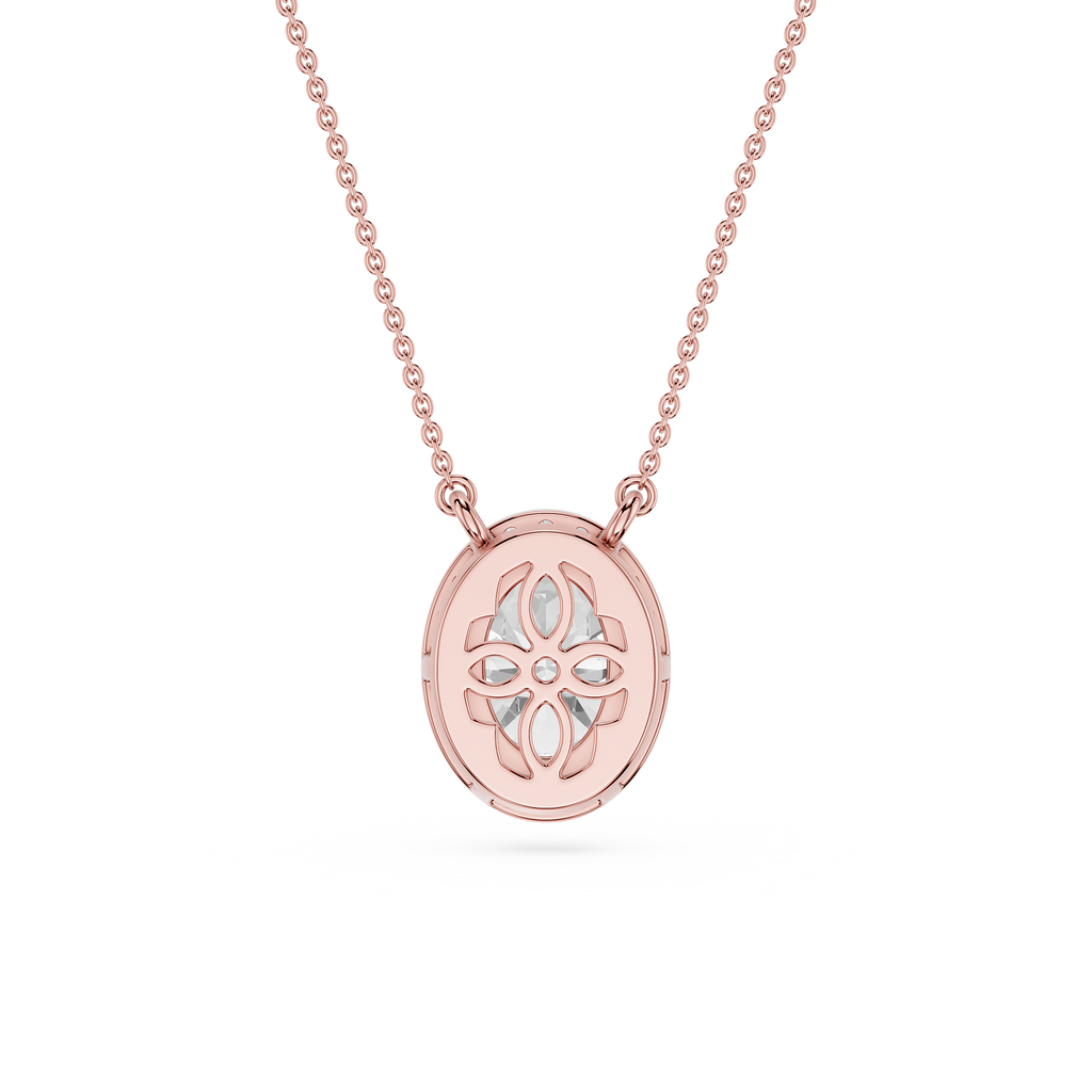 Oval Halo Lab Grown Diamond Pendant