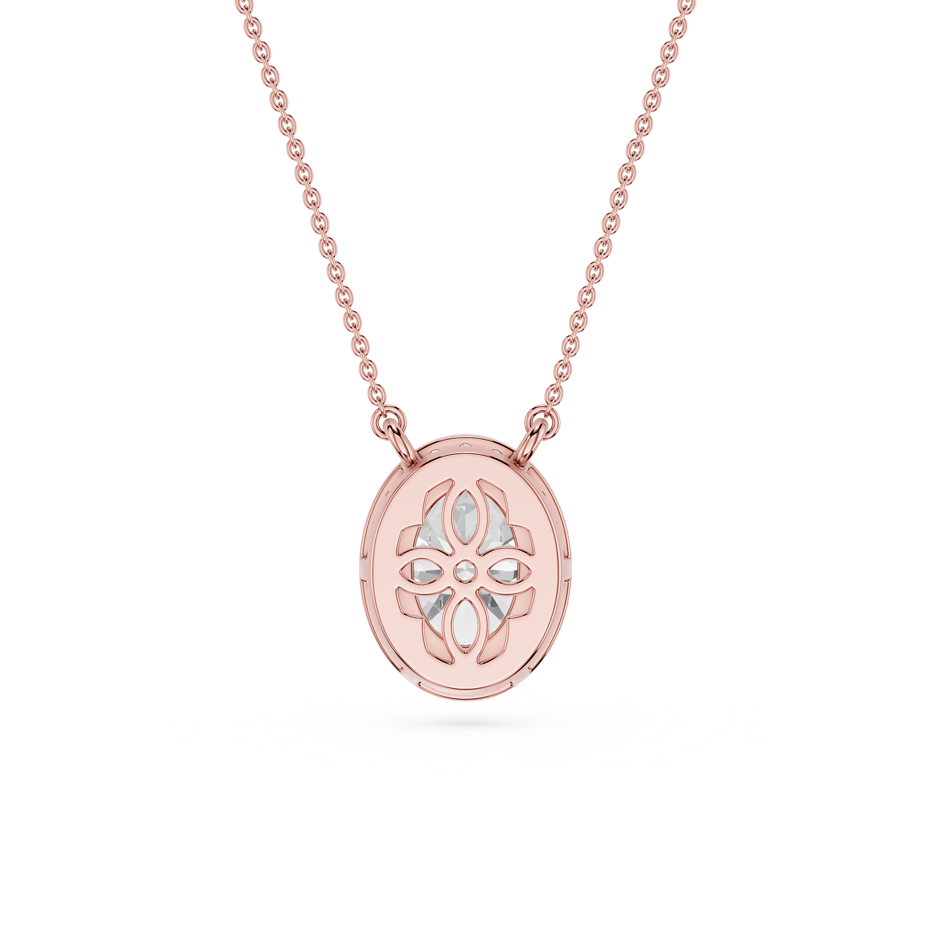 Oval Halo Lab Grown Diamond Pendant