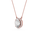 Oval Halo Lab Grown Diamond Pendant