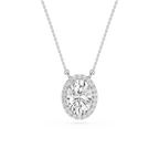 Oval Halo Lab Grown Diamond Pendant