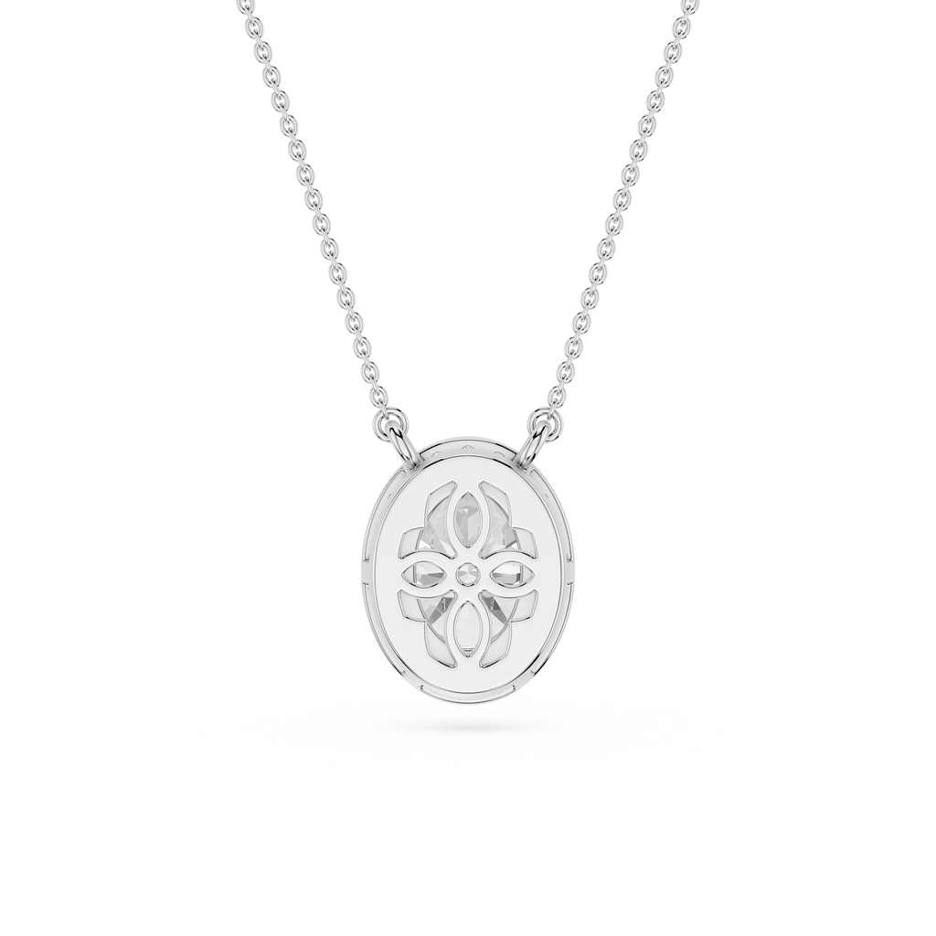 Oval Halo Lab Grown Diamond Pendant