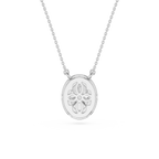 Oval Halo Lab Grown Diamond Pendant