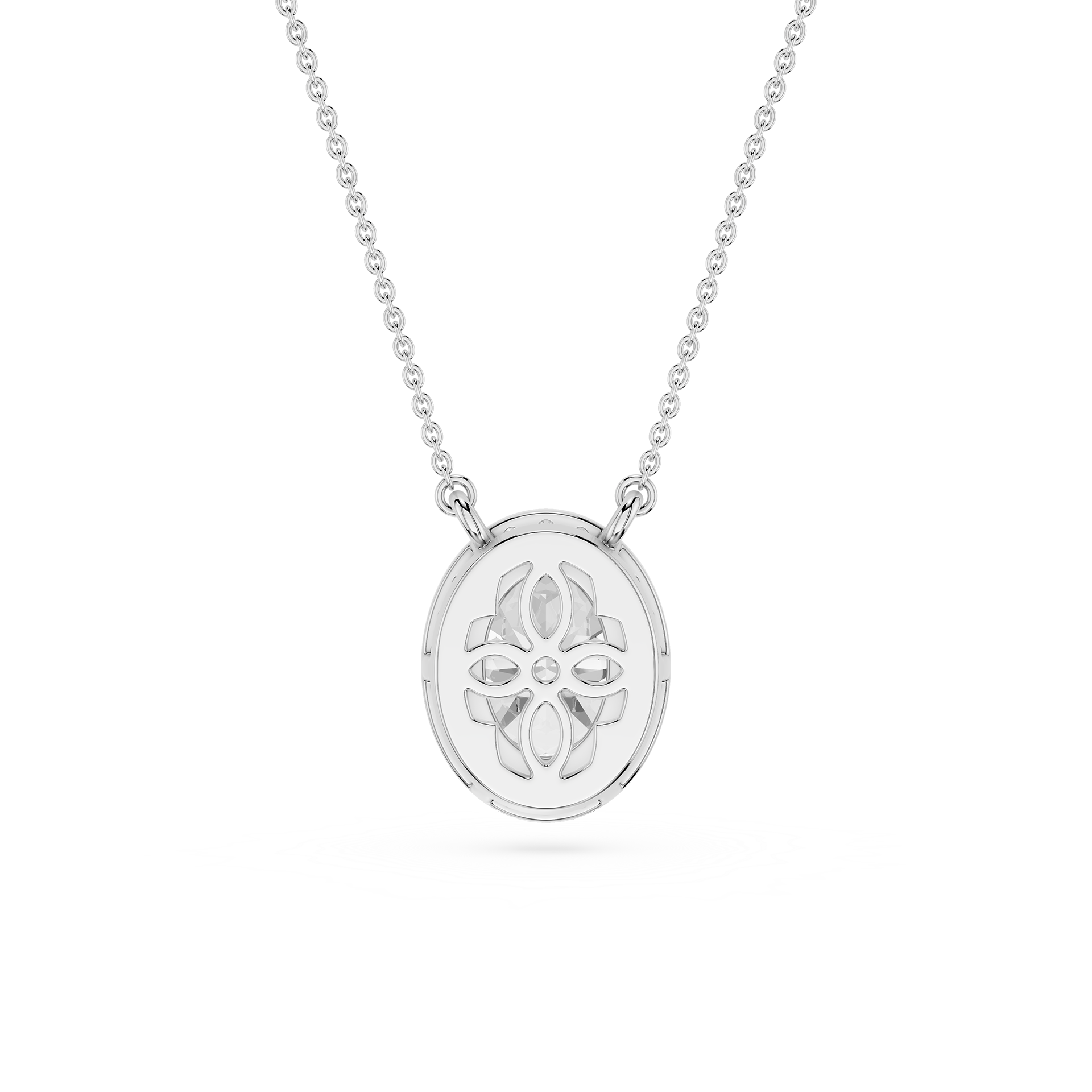 Oval Halo Lab Grown Diamond Pendant