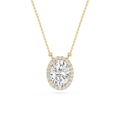 Oval Halo Lab Grown Diamond Pendant