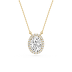 Oval Halo Lab Grown Diamond Pendant