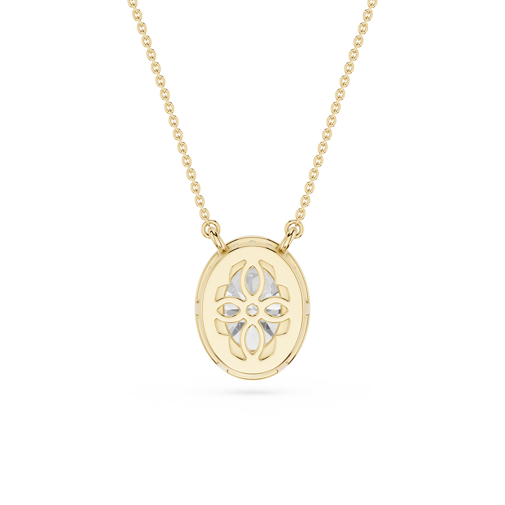 Oval Halo Lab Grown Diamond Pendant