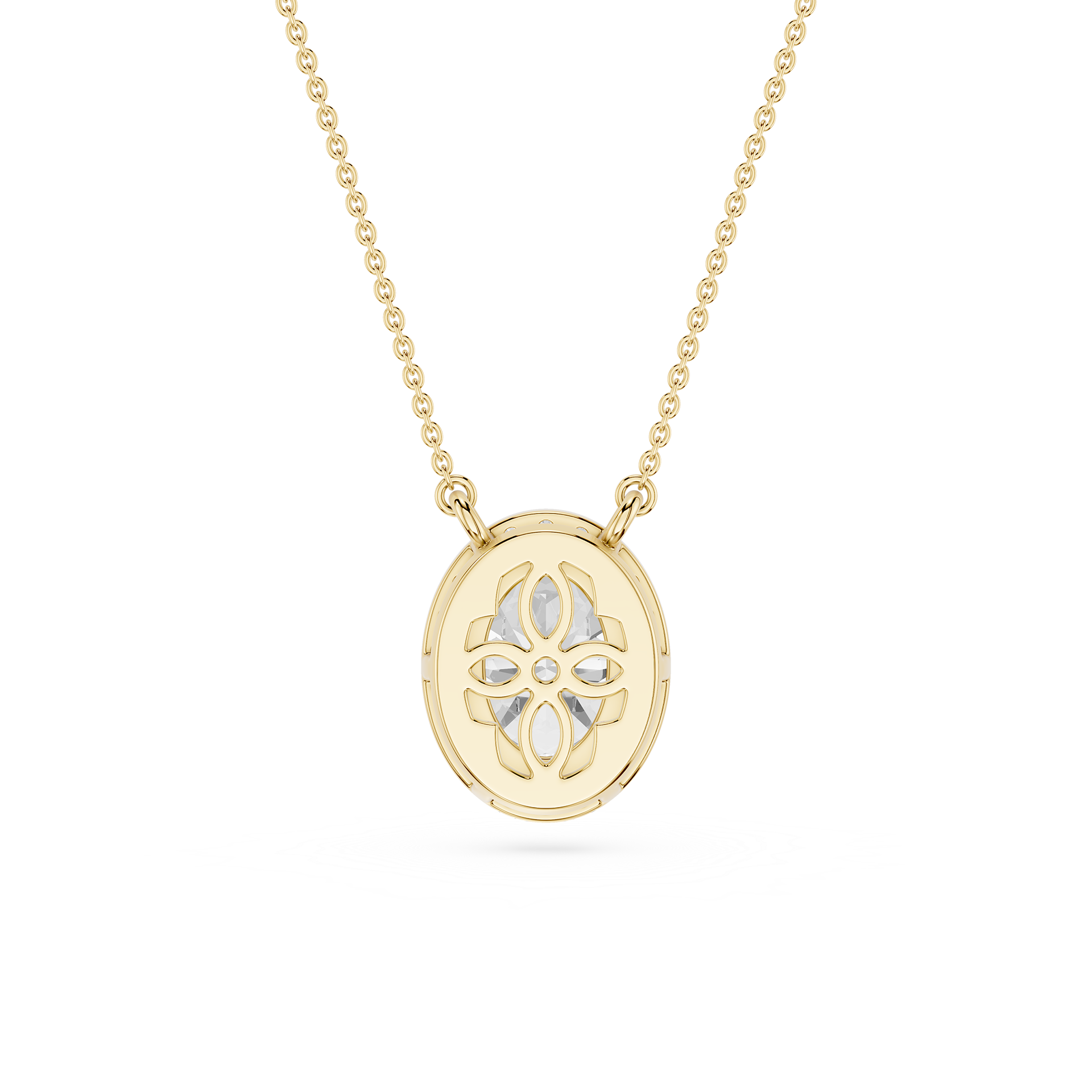 Oval Halo Lab Grown Diamond Pendant