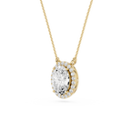 Oval Halo Lab Grown Diamond Pendant
