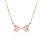 Heart Cut Lab Grown Diamond Two Stone Pendant