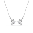Heart Cut Lab Grown Diamond Two Stone Pendant