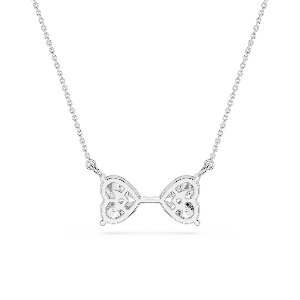 Heart Cut Lab Grown Diamond Two Stone Pendant