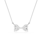 Heart Cut Lab Grown Diamond Two Stone Pendant