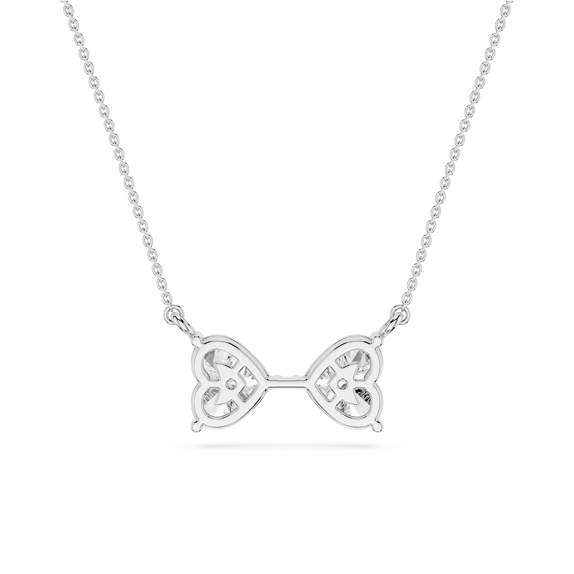 Heart Cut Lab Grown Diamond Two Stone Pendant