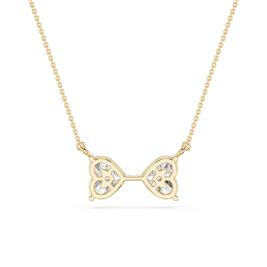 Heart Cut Lab Grown Diamond Two Stone Pendant