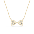 Heart Cut Lab Grown Diamond Two Stone Pendant