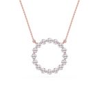 Round Cut Lab Grown Diamond Circle Pendant