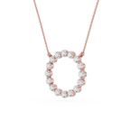 Round Cut Lab Grown Diamond Circle Pendant