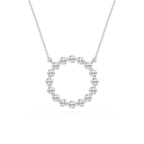 Round Cut Lab Grown Diamond Circle Pendant