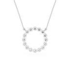 Round Cut Lab Grown Diamond Circle Pendant