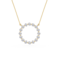 Round Cut Lab Grown Diamond Circle Pendant