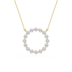 Round Cut Lab Grown Diamond Circle Pendant