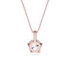 Round Cut Lab Grown Diamond Solitaire Pendant Necklace