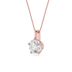 Round Cut Lab Grown Diamond Solitaire Pendant Necklace