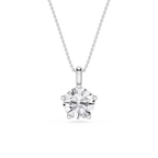 Round Cut Lab Grown Diamond Solitaire Pendant Necklace