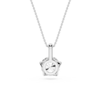 Round Cut Lab Grown Diamond Solitaire Pendant Necklace