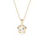 Round Cut Lab Grown Diamond Solitaire Pendant Necklace